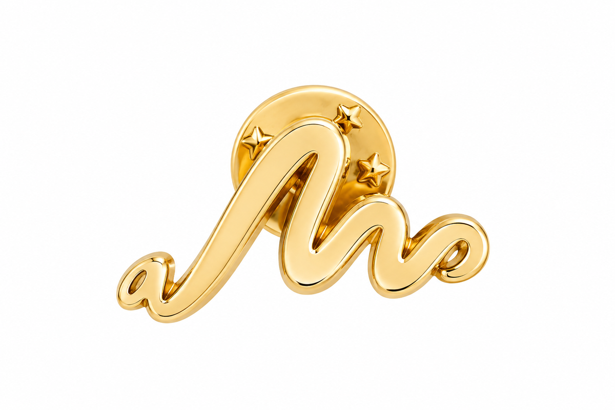 Logo brooch pin